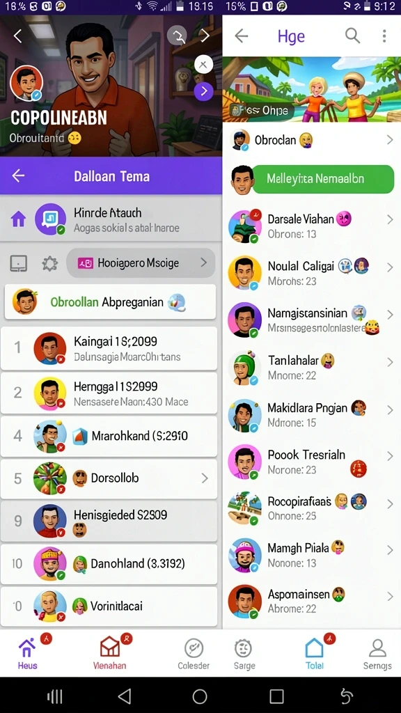 Papan skor yang menunjukkan peringkat pemain.