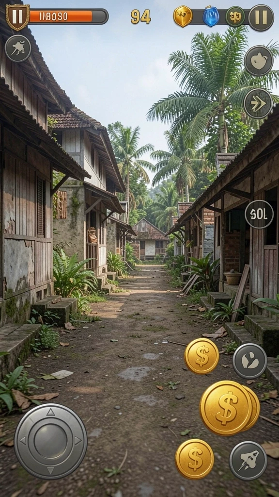 Tangkapan layar menangkap keindahan latar belakang yang detail dan menakjubkan.