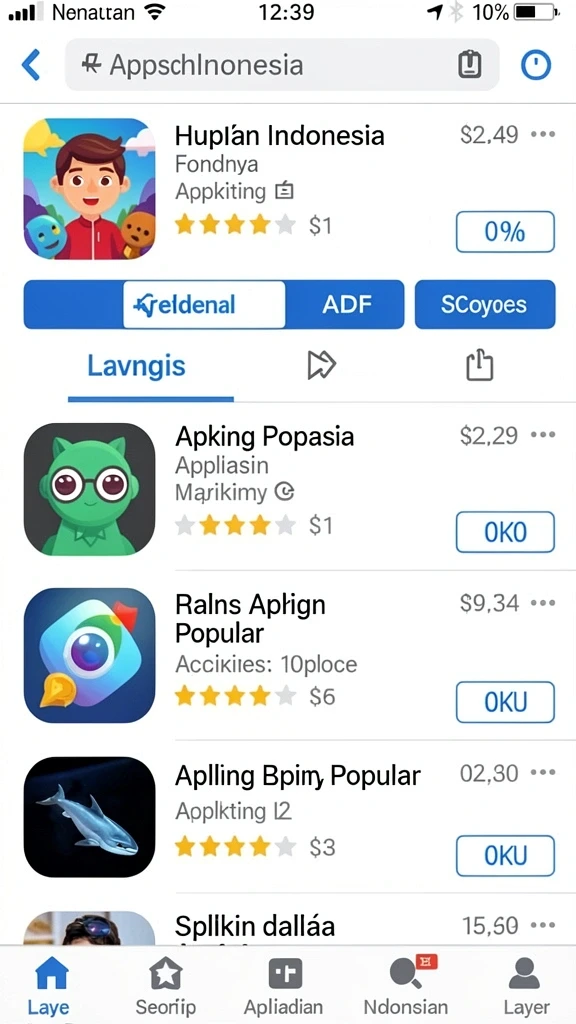 Screenshot menggambarkan antarmuka pengguna yang menarik dan intuitif.
