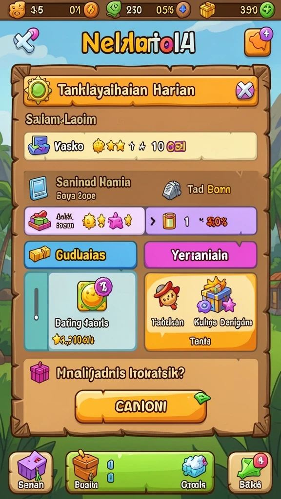 Tangkapan layar level pertama yang menampilkan grafis menawan.