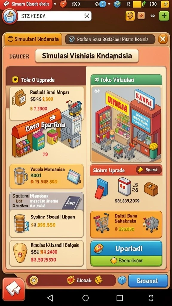 Gameplay seru dengan berbagai pilihan permainan.