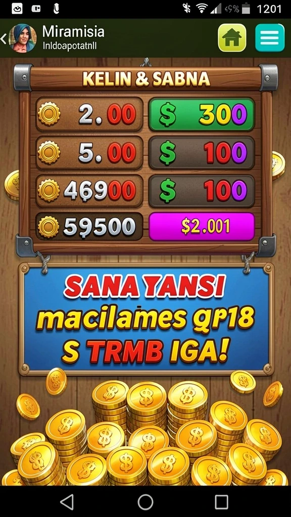 Menu pilihan karakter yang beragam.