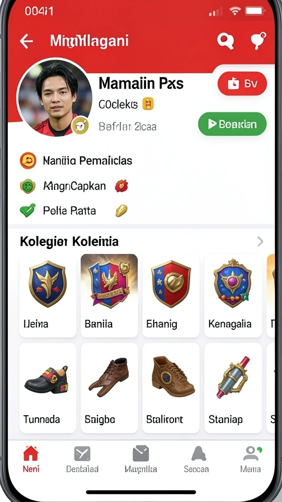 Tampilan menu utama yang menarik dan mudah dinavigasi.
