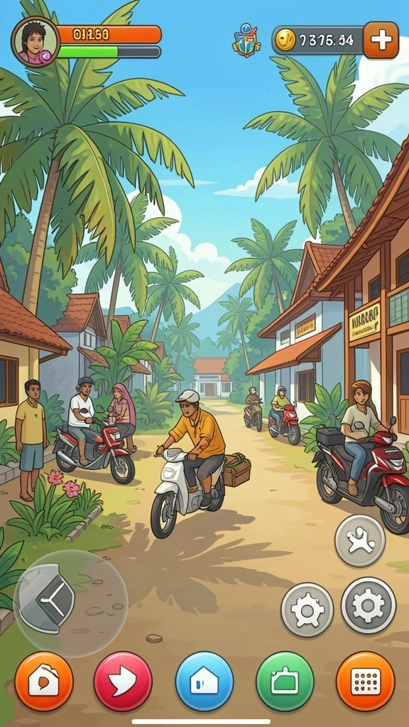 Tampilan antarmuka permainan yang menarik dan user-friendly.