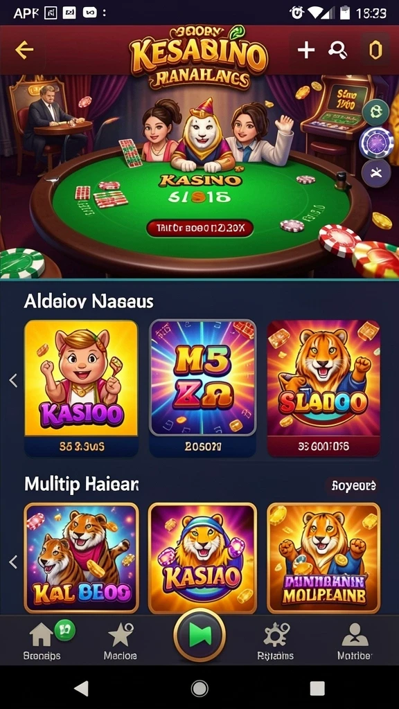 Beragam pilihan permainan judi online.