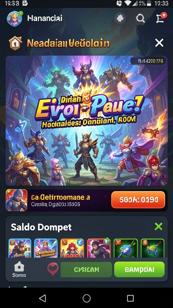 Tampilan antarmuka game yang menarik.