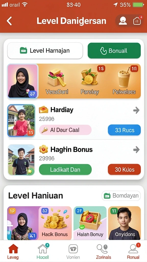 Tampilan antarmuka yang intuitif dan mudah dipahami.