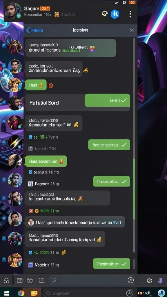 Screenshot karakter unik dalam TMOKWIN.